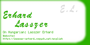 erhard lasszer business card